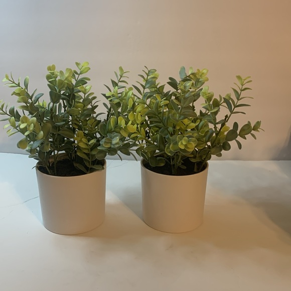 Greenery Two Green Scrub Fake plants really nice New - Picture 2 of 4